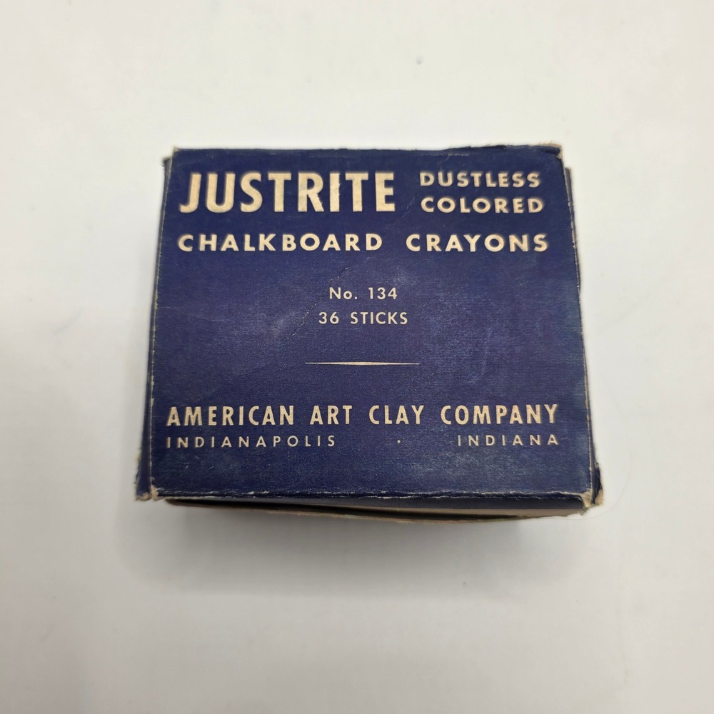 Chalkboard Crayons Vintage American Art Clay Co No 134 Colored Chalk